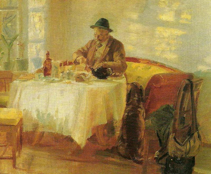 Anna Ancher frokost for jagten China oil painting art